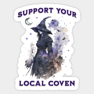 Support your Local Coven Witchy Halloween Sticker